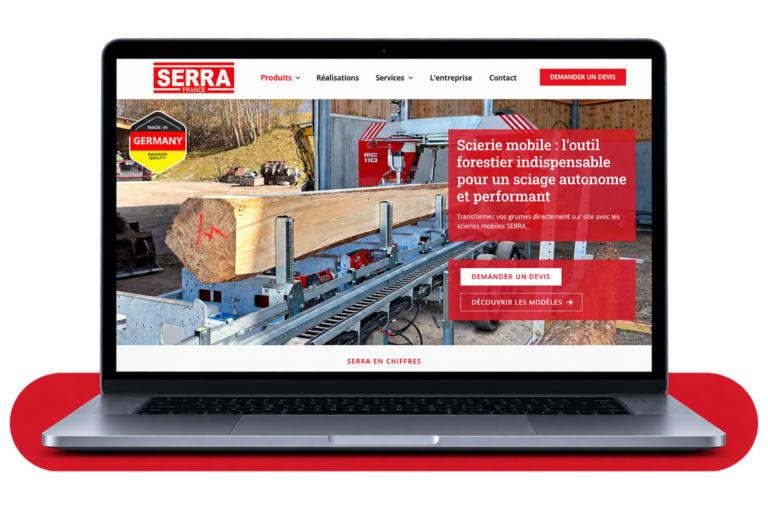 Page catégorie scieries du site Serra France refonte